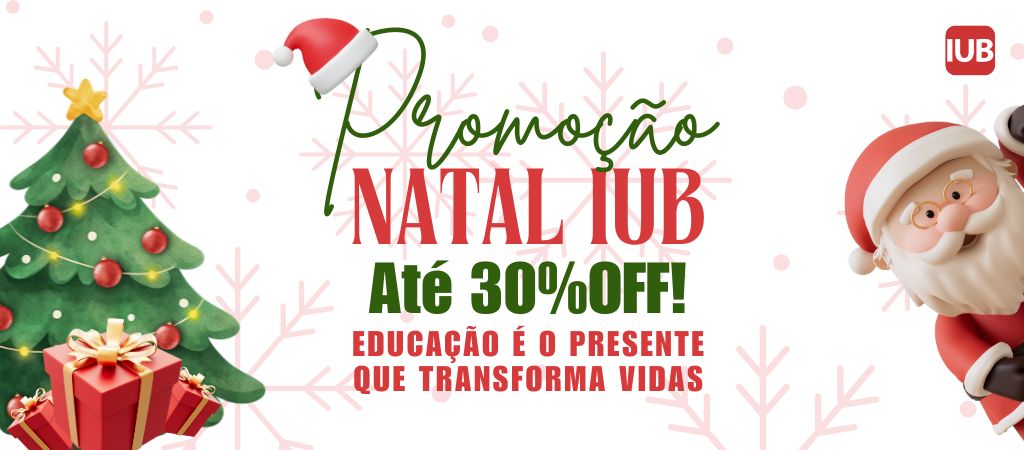 Promoção de Natal IUB cursos com até 30% de desconto
